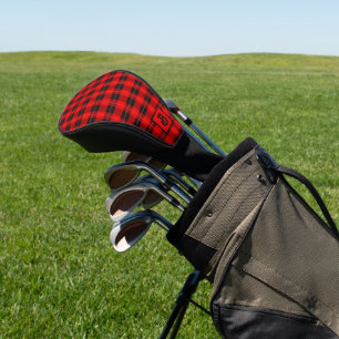 Schwarz-karierte Muster-Golf-Kopfabdeckung Golf Headcover