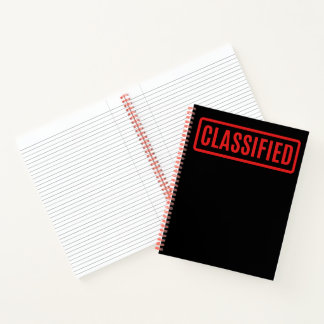 Schwarz klassifiziert notizbuch