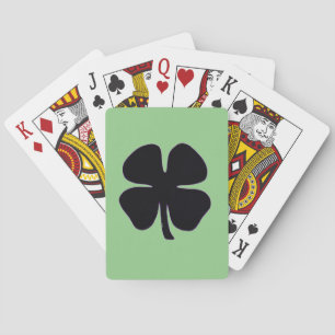 Schwarz-Kleber-grüner Poker, der Karten spielt Spielkarten