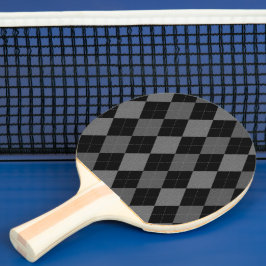 Schwarz-Kohle-Grau-Raute-Muster Tischtennis Schläger