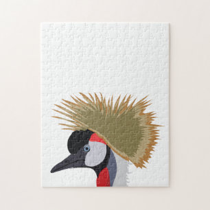Schwarz Kronenkranich Vogel