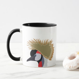 Schwarz Kronenkranich Vogel Wildtiere Tasse