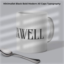 Schwarz kühne moderne Typografie Vorname