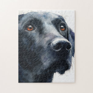 Schwarz Labrador Retriever Aquarell