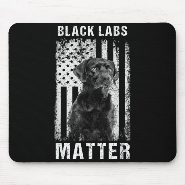 Schwarz Labs Labrador Retriever Mousepad (Vorne)