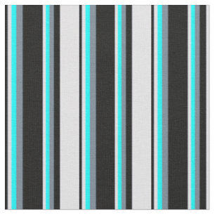 Schwarz, Lavendel, Cyan und Schiefergrau Stoff
