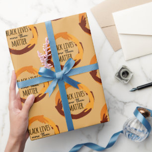 Schwarz lebt mehr als wichtig geschenkpapier