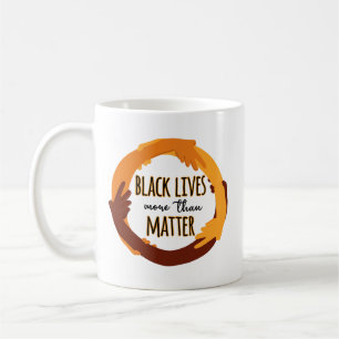 Schwarz lebt mehr als wichtig kaffeetasse