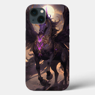 Schwarz Lila Einhorn Fantasy Kunst, Dichtung und M Case-Mate iPhone Hülle