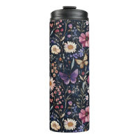Schwarz Lila Gelb Rosa Blumen Schmetterlinge