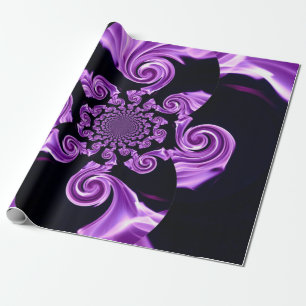 Schwarz Lila Geschenkpapier