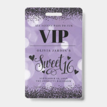 Schwarz & Lila Glam Sweet 16
