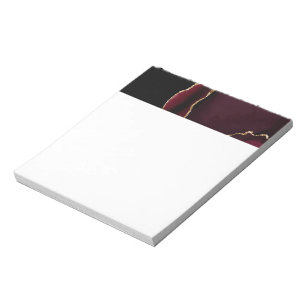 Schwarz Lila Marmor Achat Chic Gold Luxus Elegant Notizblock