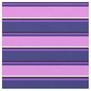 Schwarz, Lila, Mitternachtsblau, Violett und Weiß Stoff