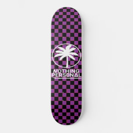 Schwarz-Lila Schachbrettmuster Skateboard