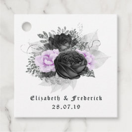 Schwarz, Lila und Silbergotik Geschenkanhänger