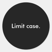 Schwarz "Limit case". Aufkleber