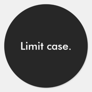 Schwarz "Limit case". Aufkleber