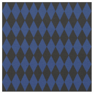 Schwarz & Marineblaue Harlekin-Diamanten Stoff
