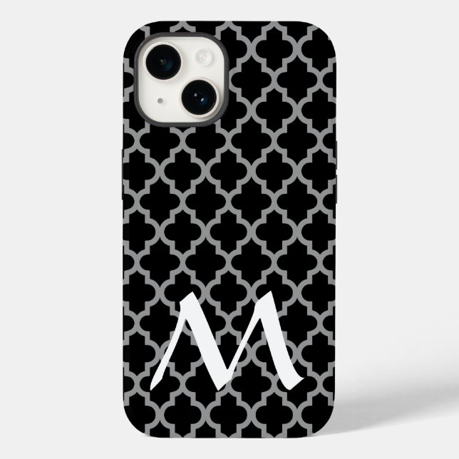Schwarz-Marokkanisch-Stimmungsquatrefolie Case-Mate iPhone 14 Hülle (Rückseite)