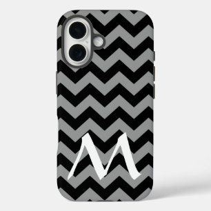 Schwarz-Marokkanischer Moods Chevrons mit Monogram title_seo2
