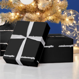 Schwarz Minimal Moderne Elegantes Business Geschenkpapier