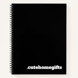 Schwarz Minimal Moderne Elegantes Business Notizbuch
