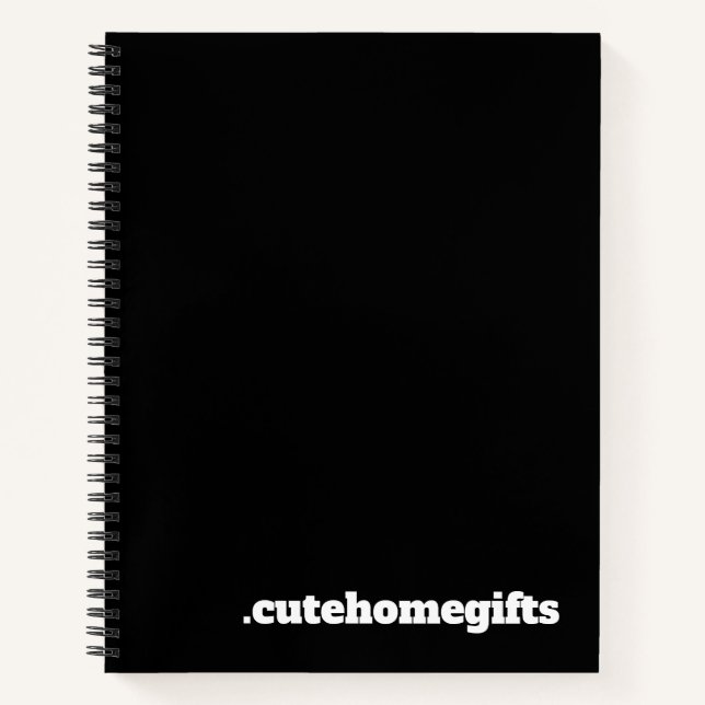 Schwarz Minimal Moderne Elegantes Business Notizbuch (Vorderseite)