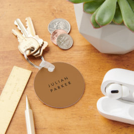 Schwarz-Minimalbraun Schlüsselanhänger