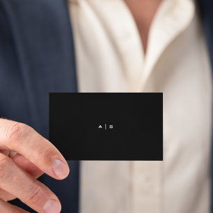 Schwarz Minimalistisch Modern Beruflich Visitenkarte