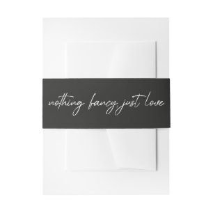 Schwarz Minimalistisch Moderne Elegante Hochzeit Einladungsbanderole