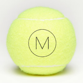 Schwarz-Minimalistisch-Moderner Schriftart-Monogra Tennisbälle