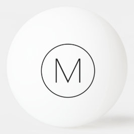 Schwarz-Minimalistisch-Moderner Schriftart-Monogra Tischtennisball
