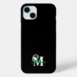 Schwarz-minimalistisch-monogrammatisch Case-Mate iPhone Hülle
