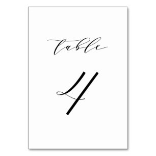 Schwarz-Minimalistisch-Script-Hochzeit Tischnummer