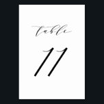 Schwarz-Minimalistisch-Script-Hochzeit-Tischnummer Tischnummer<br><div class="desc">Tabelle 11. Elegante Tischnummern mit schwarzem minimalistischem Schrift. Diese schwarz-weiße Tischnummer ist ideal für Hochzeiten,  Abschluss,  Babyduschen,  Brautpartys und andere Veranstaltungen. Weitere Nummern und Farben sind verfügbar.</div>