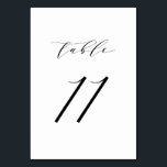 Schwarz-Minimalistisch-Script-Hochzeit-Tischnummer Tischnummer<br><div class="desc">Tabelle 11. Elegante Tischnummern mit schwarzem minimalistischem Schrift. Diese schwarz-weiße Tischnummer ist ideal für Hochzeiten,  Abschluss,  Babyduschen,  Brautpartys und andere Veranstaltungen. Weitere Nummern und Farben sind verfügbar.</div>