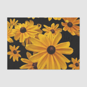Schwarz-mit Augen Susan-Blume Blumenzwirn Seidenpapier