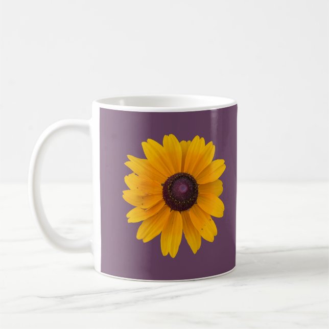 Schwarz-mit Augen Susan-Blume-Tasse Kaffeetasse (Links)