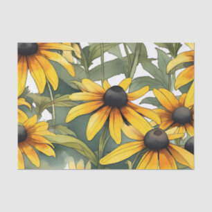 Schwarz-Mit Augen Susan Floral Seidenpapier