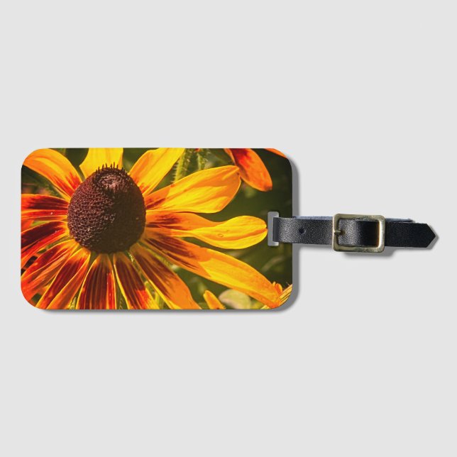 "Schwarz-Mit Augen Susan" Gepäckanhänger (Vorderseite (Horizontal))