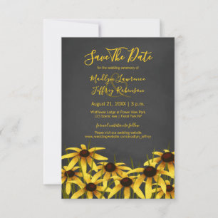 Schwarz-Mit Augen-Susan-Hochzeit Save The Date