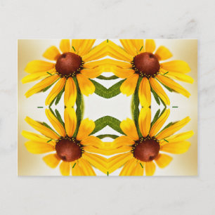 Schwarz-Mit Augen Susan Kaleidoscope-Muster Postkarte
