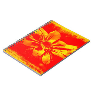 Schwarz-Mit Augen Susan Wildblume - Digitale Kunst Notizblock