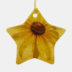 Schwarz-Mit Augen Susan-Wildblume Keramikornament