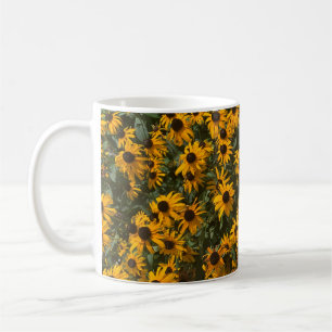 Schwarz-mit Augen-Susans Blume, Blüte, Fotografie Kaffeetasse