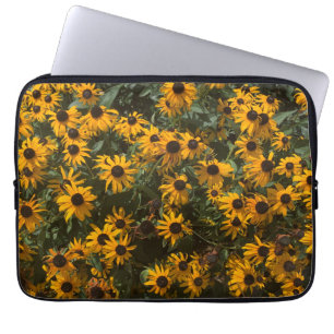 Schwarz-mit Augen-Susans Blume, Blüte, Fotografie Laptopschutzhülle