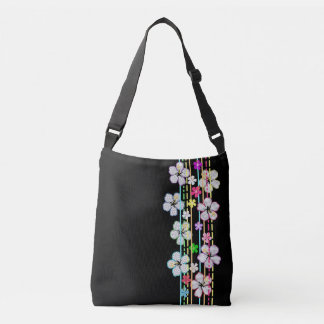 Schwarz mit Blumen Tragetaschen Mit Langen Trägern