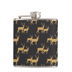 SCHWARZ MIT GOLD CHRISTMAS REINDEIN FLACHMANN