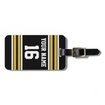 Schwarz mit Gold White Stripes Team Jersey
